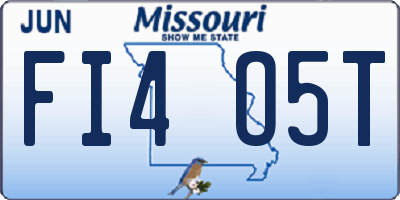 MO license plate FI4O5T