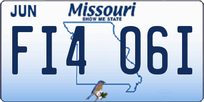 MO license plate FI4O6I