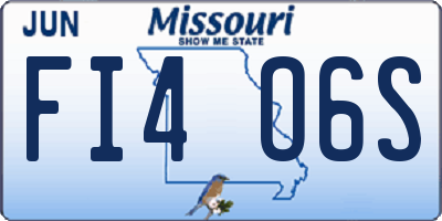 MO license plate FI4O6S