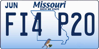 MO license plate FI4P2O