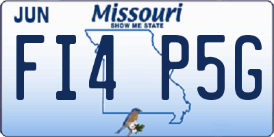 MO license plate FI4P5G