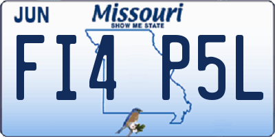 MO license plate FI4P5L