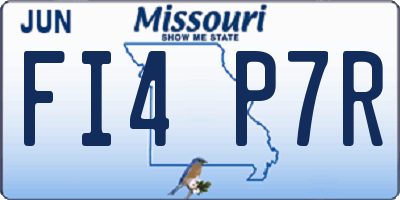 MO license plate FI4P7R
