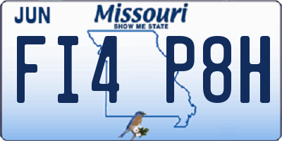 MO license plate FI4P8H