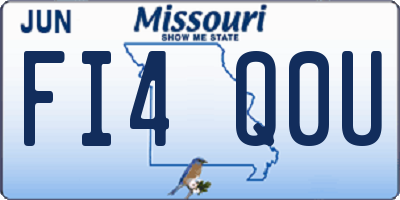 MO license plate FI4Q0U