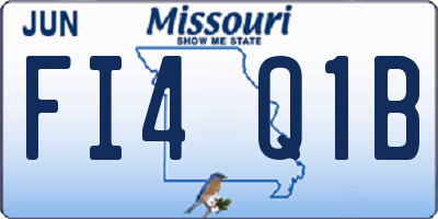 MO license plate FI4Q1B