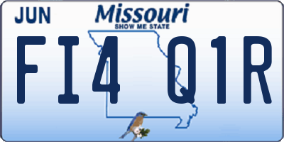 MO license plate FI4Q1R