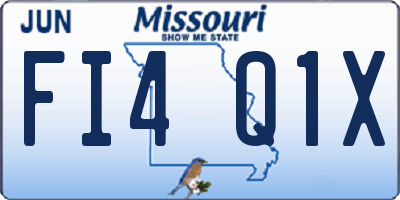 MO license plate FI4Q1X