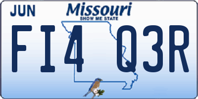 MO license plate FI4Q3R