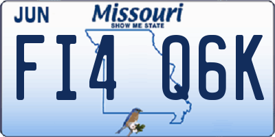 MO license plate FI4Q6K
