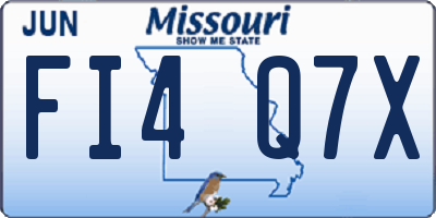MO license plate FI4Q7X