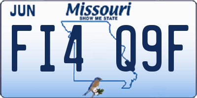 MO license plate FI4Q9F