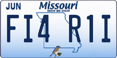 MO license plate FI4R1I