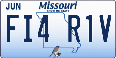 MO license plate FI4R1V