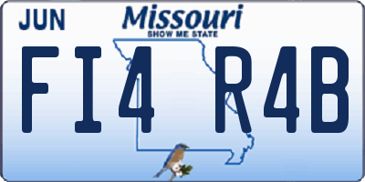 MO license plate FI4R4B