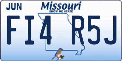 MO license plate FI4R5J