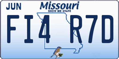 MO license plate FI4R7D