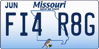 MO license plate FI4R8G