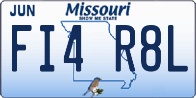MO license plate FI4R8L