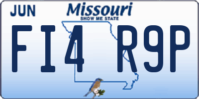 MO license plate FI4R9P