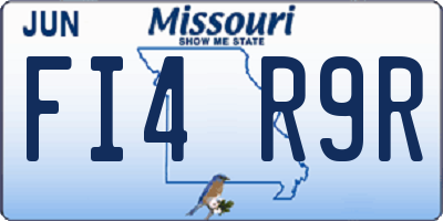 MO license plate FI4R9R