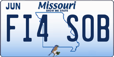 MO license plate FI4S0B