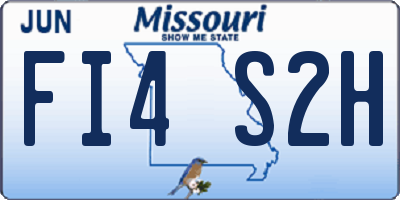 MO license plate FI4S2H
