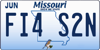 MO license plate FI4S2N