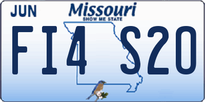 MO license plate FI4S2O