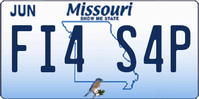 MO license plate FI4S4P