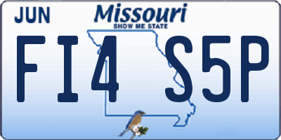 MO license plate FI4S5P