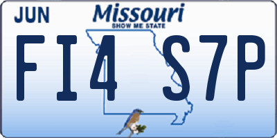 MO license plate FI4S7P