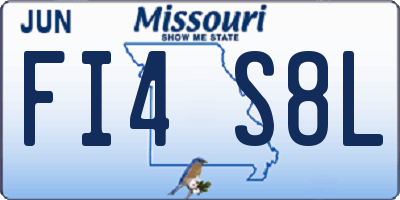 MO license plate FI4S8L
