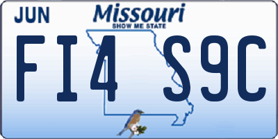 MO license plate FI4S9C