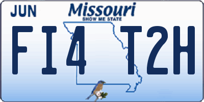 MO license plate FI4T2H