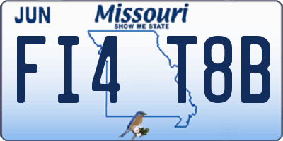 MO license plate FI4T8B