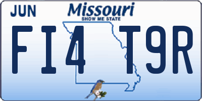 MO license plate FI4T9R
