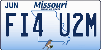 MO license plate FI4U2M