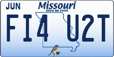 MO license plate FI4U2T