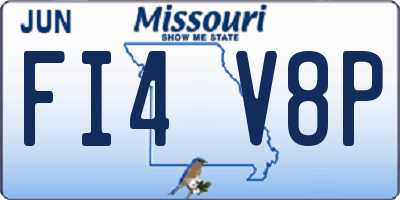 MO license plate FI4V8P