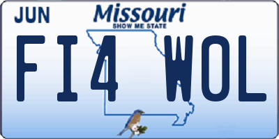 MO license plate FI4W0L