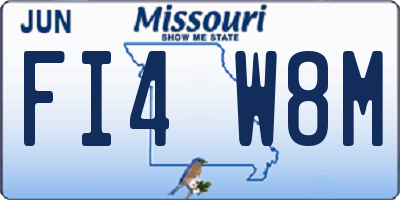 MO license plate FI4W8M