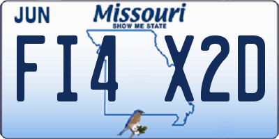 MO license plate FI4X2D