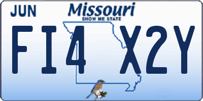 MO license plate FI4X2Y