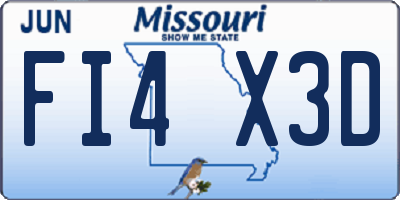 MO license plate FI4X3D