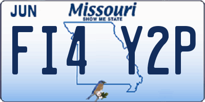 MO license plate FI4Y2P