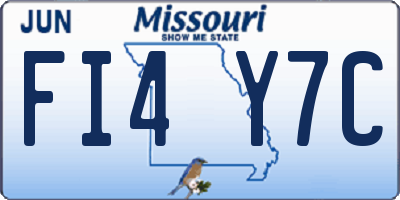 MO license plate FI4Y7C