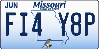 MO license plate FI4Y8P