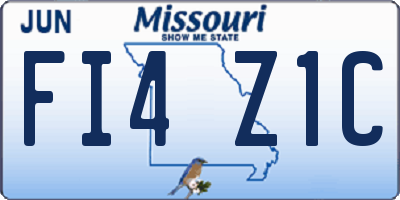 MO license plate FI4Z1C