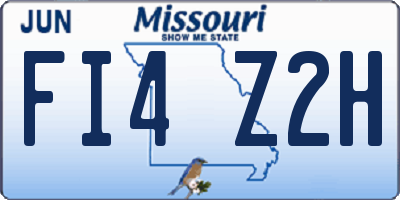 MO license plate FI4Z2H